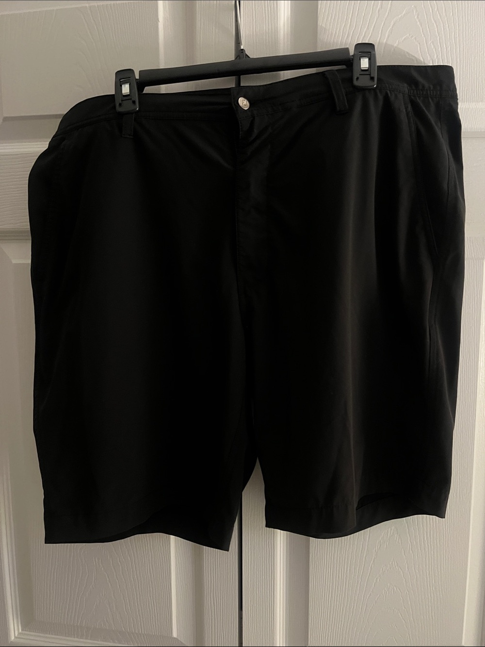 FootJoy Black Flat-Front Golf Shorts